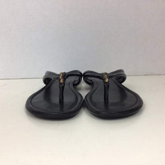 Marc Fisher Black Thong Sandals, 7 1/2M - Picture 2 of 8
